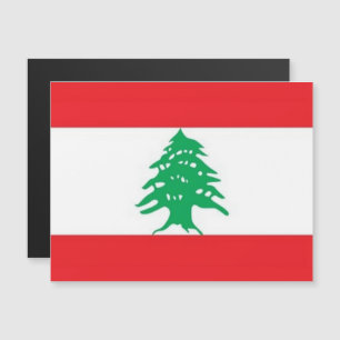 Asien - Libanon - Flagge - Magnetkarte