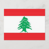 Asien - Libanon - Flagge - Postkarte (Vorderseite)