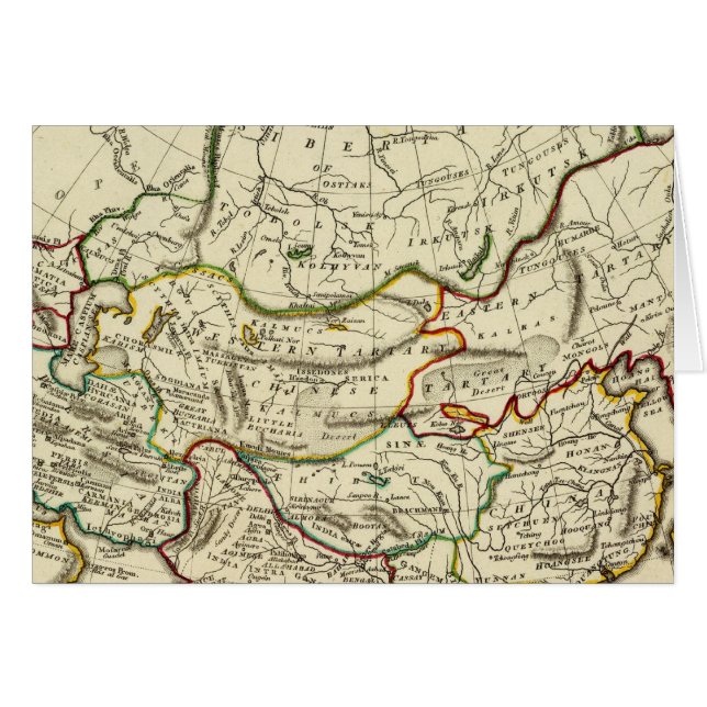 Asien mit umrissenen Grenzen (Vorderseite (Horizontal))