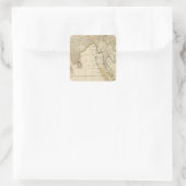 Asien-Mitte Quadratischer Aufkleber (Tasche)