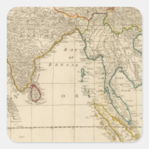 Asien-Mitte Quadratischer Aufkleber