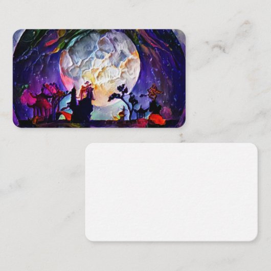 Asien-Mond Visitenkarte (Vorne/Hinten)