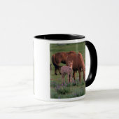 Asien, Mongolei, Wüste Gobi. Wilde Pferde Tasse (VorderseiteRechts)