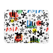 Asien | Muster der Symbole Magnet (Horizontal)