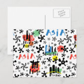 Asien | Muster der Symbole Postkarte (Vorne/Hinten)