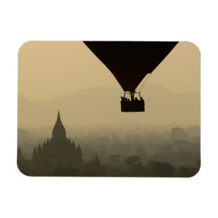 Asien, Myanmar, Bagan, Ballon über Tempel Magnet