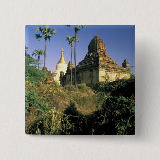 Asien, Myanmar, Bagan. Kubyauk-Gyi-Tempel. Button (Vorderseite)
