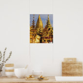 Asien, Myanmar (Birma), Bagan (Heide). Das Shwe 3 Poster (Küche)