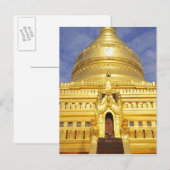 Asien, Myanmar (Birma), Bagan (Heide). Das Shwe Postkarte (Vorne/Hinten)