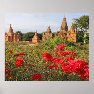 Asien, Myanmar (Birma), Bagan (Heide). Ein Bagan Poster