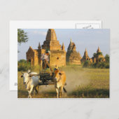 Asien, Myanmar (Birma), Bagan (Heide). Ein Wagen i Postkarte (Vorne/Hinten)