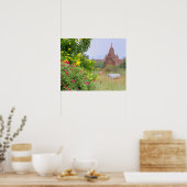 Asien, Myanmar (Birma), Bagan (Heide). Kühe Poster (Küche)