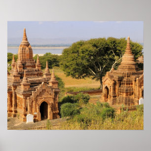 Asien, Myanmar (Birma), Bagan (Heide). Verschieden Poster