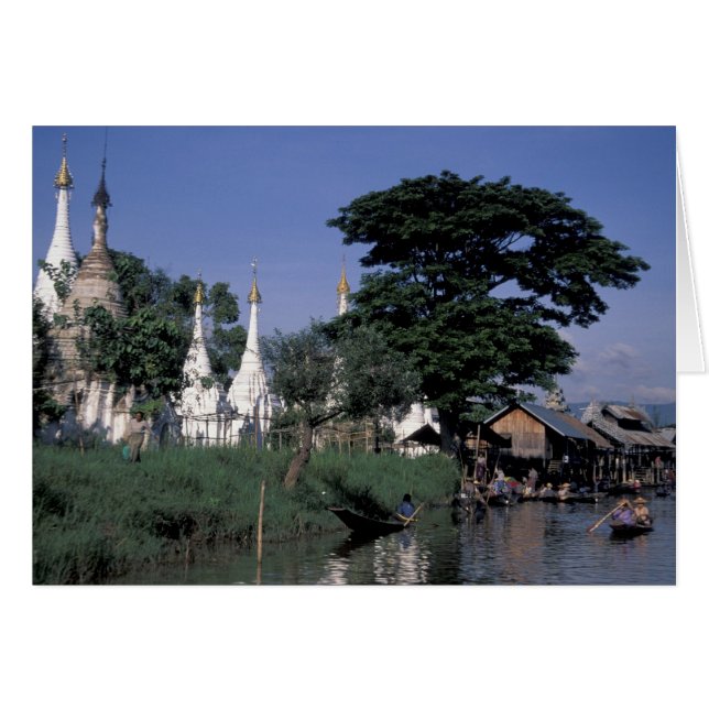 Asien, Myanmar, Inle Lake. Ein freier Markt. (Vorderseite (Horizontal))
