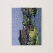 Asien, Myanmar, Inle Lake. Ein schwimmendes Dorf Puzzle (Vertikal)