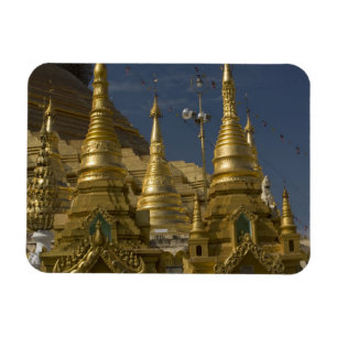 Asien, Myanmar, Rangun. Golden stupa von Shwedagon Magnet