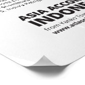 Asien nach Indonesien Poster (Ecke)