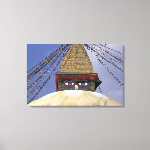 Asien, Nepal, Kathmandu. Bouddhanath Stupa. 2 Leinwanddruck