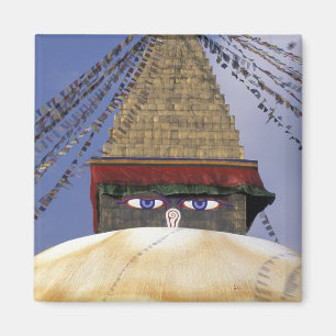 Asien, Nepal, Kathmandu. Bouddhanath Stupa. 2 Magnet
