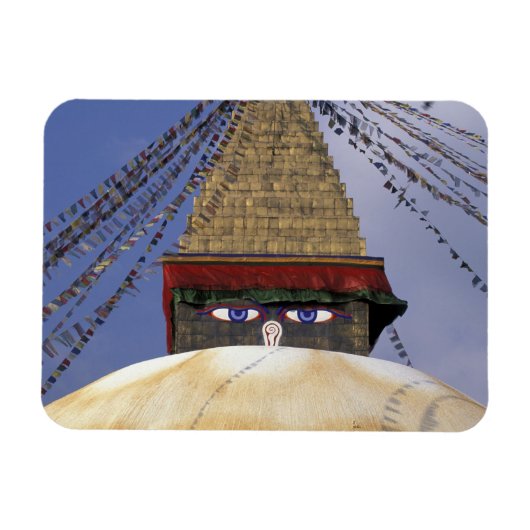 Asien, Nepal, Kathmandu. Bouddhanath Stupa. 2 Magnet (Horizontal)