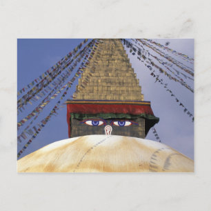 Asien, Nepal, Kathmandu. Bouddhanath Stupa. 2 Postkarte