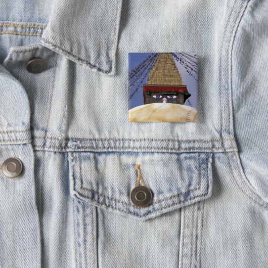 Asien, Nepal, Kathmandu. Boudhanath Stupa.2 Button (Beispiel)