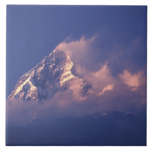 Asien, Nepal. Machhapuchhare Fliese
