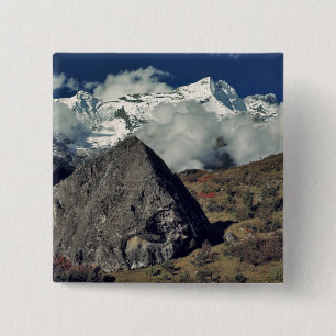 Asien, Nepal, Sagarmatha NP. Buddhistisches Gebet Button