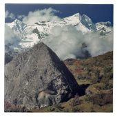 Asien, Nepal, Sagarmatha NP. Buddhistisches Gebet Fliese (Vorderseite)