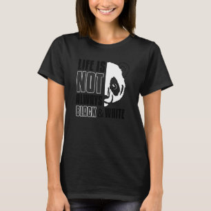 Asien Niedliche Liebe Panda Pun Bear Schwarz-weiß T-Shirt