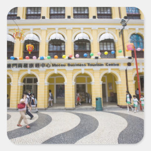 Asien, Nordostasien, China, Macau, Quadratischer Aufkleber