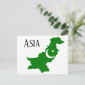 Asien Postkarte (Stehend Vorderseite)