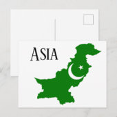 Asien Postkarte (Vorne/Hinten)