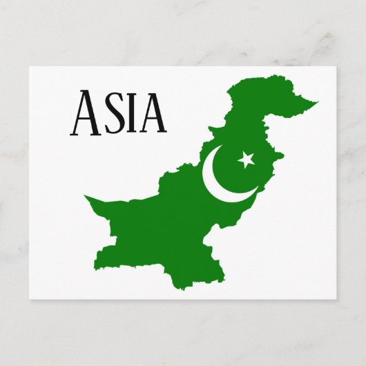 Asien Postkarte (Vorderseite)