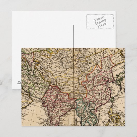 Asien Postkarte (Vorne/Hinten)