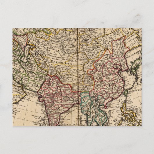 Asien Postkarte (Vorderseite)