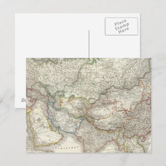Asien Postkarte (Vorne/Hinten)