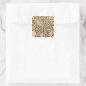 Asien Quadratischer Aufkleber (Tasche)