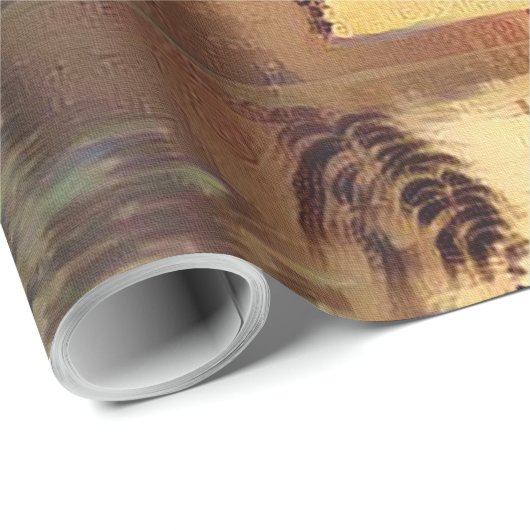 Asien-Silhouetten Geschenkpapier (Rolleneckpunkt)