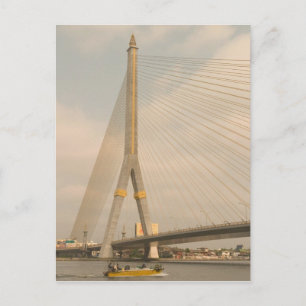 Asien, Thailand, Bangkok, Brücke über Chao Postkarte