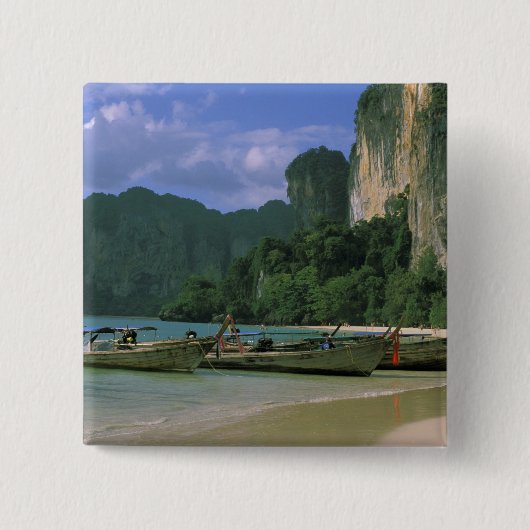 Asien, Thailand, Krabi. West Railay Beach, Button (Vorderseite)