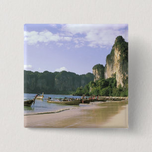 Asien, Thailand, Krabi. West Railay Beach, lang Button