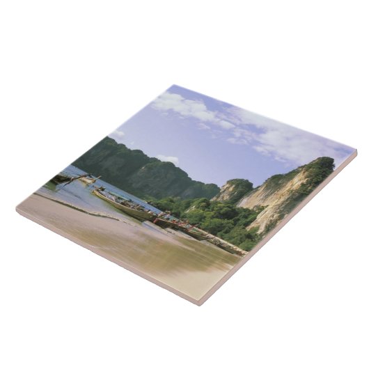 Asien, Thailand, Krabi. West Railay Beach, lang Fliese (Seite)