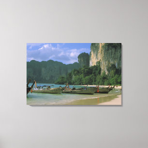 Asien, Thailand, Krabi. West Railay Beach, Leinwanddruck