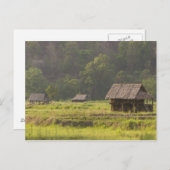 Asien, Thailand, Mae Hong Son, Reithütten in den Postkarte (Vorne/Hinten)