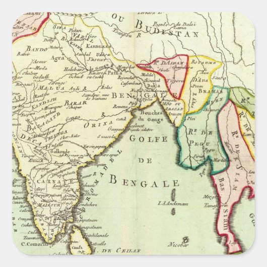 Asien, Thailand Quadratischer Aufkleber (Vorderseite)