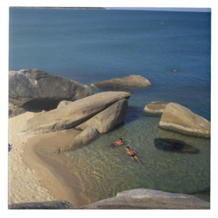 Asien, Thailand, Samui. Strand Fliese