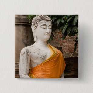 Asien, Thailand, Siam, Buddha in Ayutthaya Button