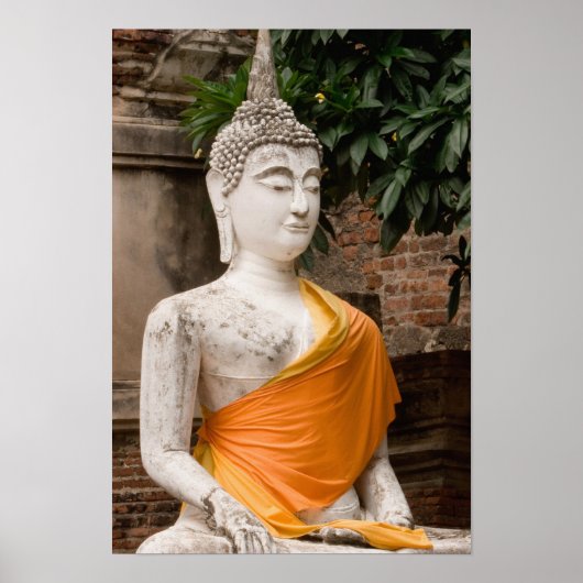 Asien, Thailand, Siam, Buddha in Ayutthaya Poster (Vorne)