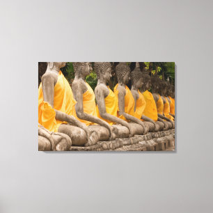 Asien, Thailand, Siam, Buddhas in Ayutthaya Leinwanddruck